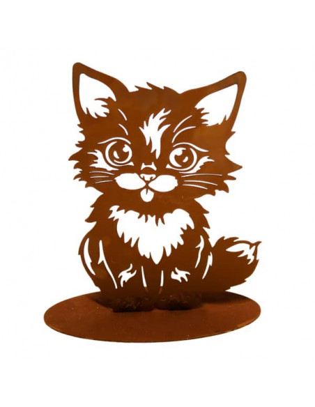 Start Kätzchen Milo - Höhe  24 cm Lerne Milo kennen – unser charmantes kleines Kätzchen aus Metall, das deinem Garten ein besond