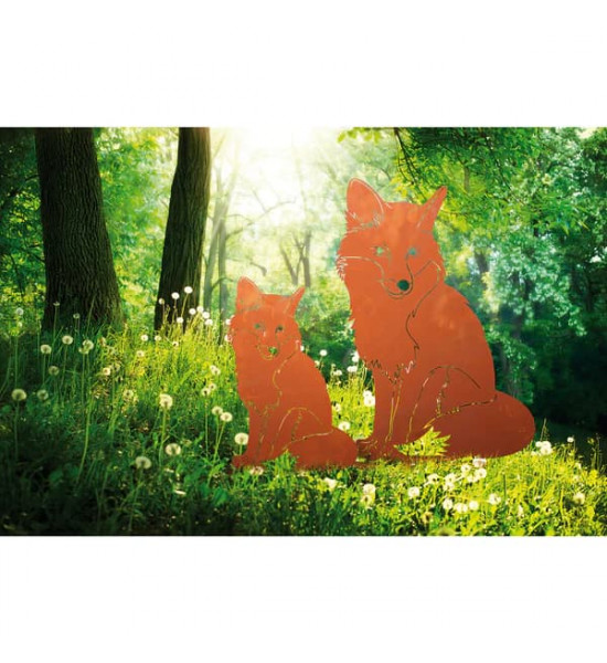Start XL - Fuchs sitzend auf Platte Höhe - 78cm