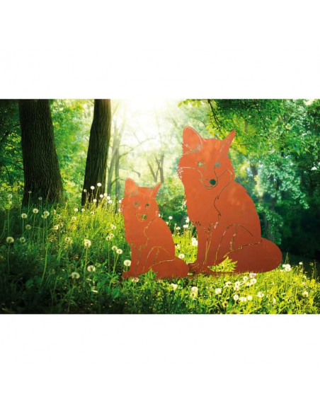 Start XL - Fuchs sitzend auf Platte Höhe - 78cm  Start XL - Fuchs sitzend auf Platte Höhe - 78cm