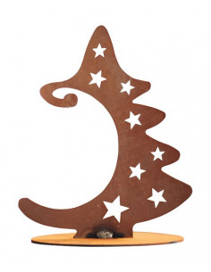 Weihnachtsbaum Metall und Edelrost Metall Weihnachtsbaum für 1 Christbaumkugel - Höhe 25 cm Dieser schöne Metall Weihnachtsbaum