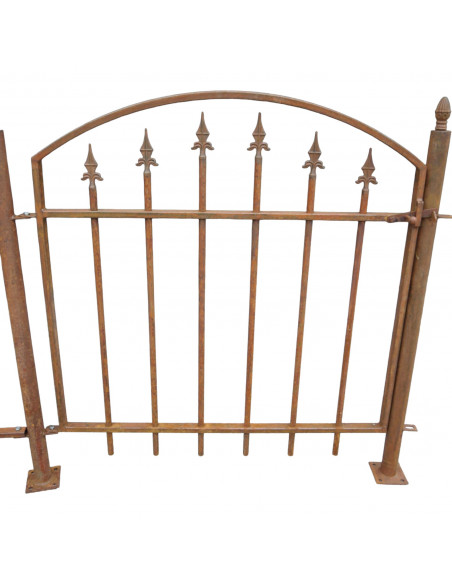 Zaun Metall Tor inkl. 2 Pfosten - Länge 100 cm 