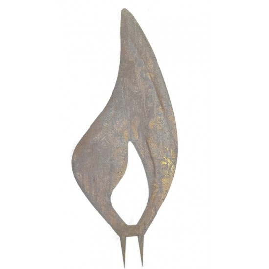 Große Rostflamme Landhausdeko