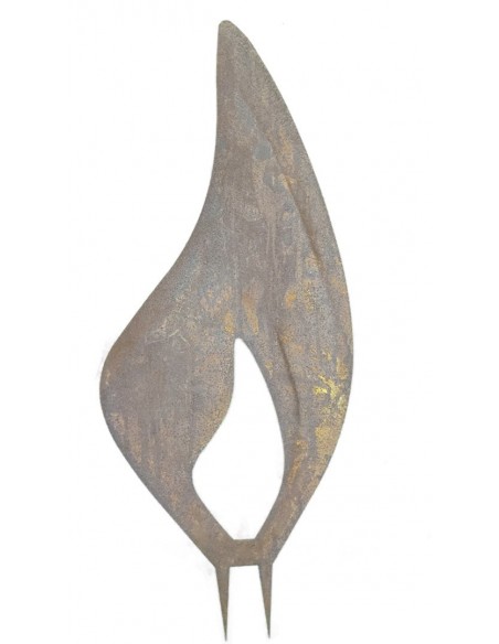 Große Rostflamme Landhausdeko