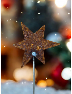 Weihnachtsdeko Gartenstecker Stern - Mini - 8 cm Ø 
Länge 50 cm
zum Stecken
Breite das Sterne 8 cm
Verleihe deinem Garten  2