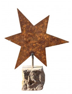 Start Edeltost MetallStern auf Steinsockel - Ø 19  cm 
Ø 19 cm
Gesamthöhe 24 cm
mit Steinsockel