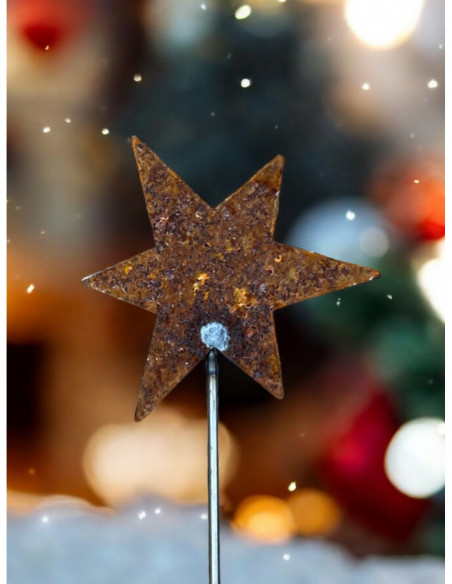 Sterne - Weihnachtstern Deko Edelrost Gartenstecker Stern - klein - 13 cm breit - Länge 58 cm 
Gesamtlänge 58 cm
Zum stecken
 Sterne - Weihnachtstern Deko Edelrost Gartenstecker Stern - klein - 13 cm breit - Länge 58 cm 
Gesamtlänge 58 cm
Zum stecken