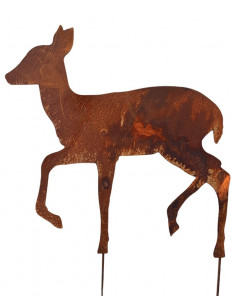 Weihnachtsdeko Gehendes Reh als Gartenstecker - Breite 54 cm - Größe 2 
Gehendes Reh als Gartendeko für Winter und Weihnachten