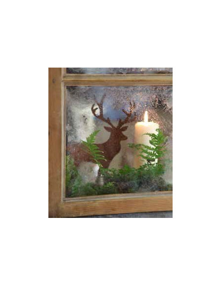 Herbstdeko Kleiner Edelrost Hirsch 36 cm hoch (aus großer Variante Rehfamilie) 
rostiger Hirsch 36 cm hoch
mit Platte zum stel