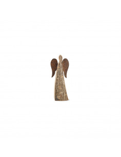 Rindenengel zum Stellen 6 cm Mini Rindenengel - Adad - mit rostigen Flügeln 
Höhe 6 cm,
Material Laub und Nadelholz mit Rinde