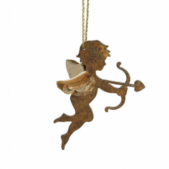 Deko Engelchen mit Pfeil und bogen aus Metall - Weihnachtsengel Christbaumschmuck