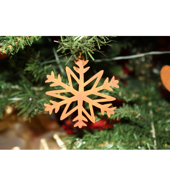 Weihnachtsbaumschmuck und Christbaumschmuck Christbaumschmuck Schnee Flocke 3 - filigrane Spitzen - mittel - 13 cm hoch 
Diese
