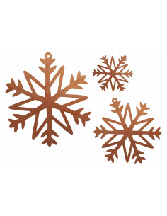 Weihnachtsbaumschmuck und Christbaumschmuck Christbaumschmuck Flocke 3 -filigran - 3er SET 
Diese Metall Schneeflocke mit filig