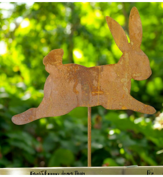 Hasen Hüpfendes Kaninchen als Stecker - Länge 14 cm - Stab 30 cm Fröhliche Osterstimmung für dein glückliches Heim.

Länge 14 