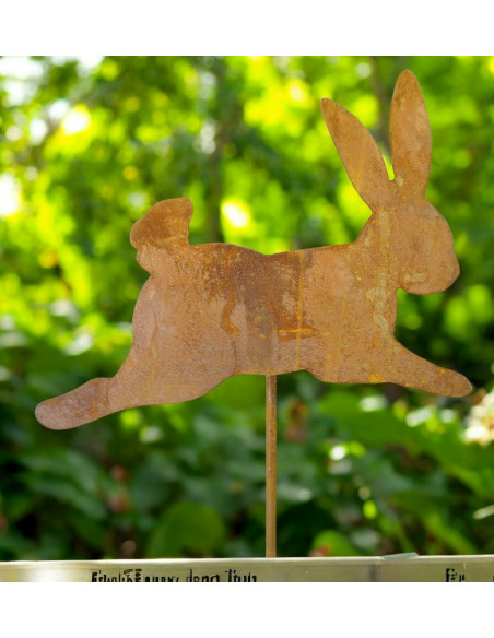 Hasen Hüpfendes Kaninchen als Stecker - Länge 14 cm - Stab 30 cm Fröhliche Osterstimmung für dein glückliches Heim.

Länge 14 