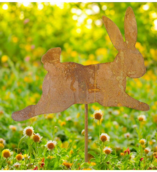 Hasen Hüpfendes Kaninchen als Stecker - Länge 14 cm - Stab 30 cm Fröhliche Osterstimmung für dein glückliches Heim.

Länge 14 