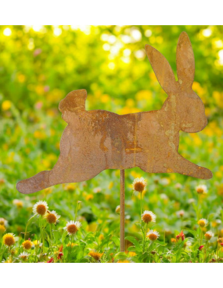 Hasen Hüpfendes Kaninchen als Stecker - Länge 14 cm - Stab 30 cm Fröhliche Osterstimmung für dein glückliches Heim.

Länge 14 