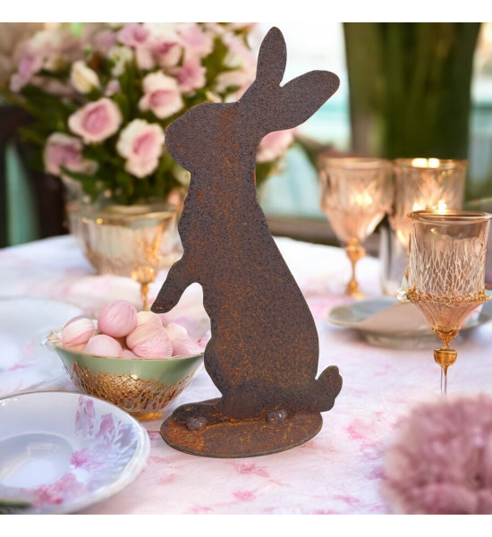 Start Hase - auf Platte - Stehende - Höhe 23 cm 