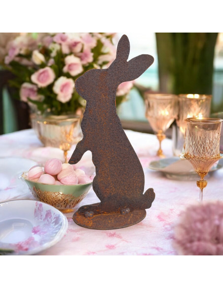 Start Hase - auf Platte - Stehende - Höhe 23 cm 