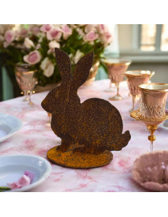 Hasen Hase - auf Platte - Niedrig sitzender - Höhe 15 cm  2