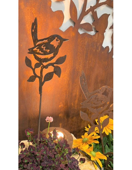 Vogel Deko Piepmatz - Zaunkönig als Gartenstecker - groß - Höhe 26,6 cm 
Höhe 26,6 cm
Breite 15 cm
Stablänge 60 cm





