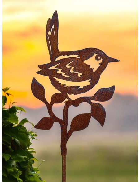 Vogel Deko Piepmatz - Zaunkönig als Gartenstecker - groß - Höhe 26,6 cm 
Höhe 26,6 cm
Breite 15 cm
Stablänge 60 cm





