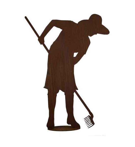 Start Gärtnerin Flora - mit Rechen - Höhe 175 cm Höhe 175 cm
mit Rohr für Steckverbindung