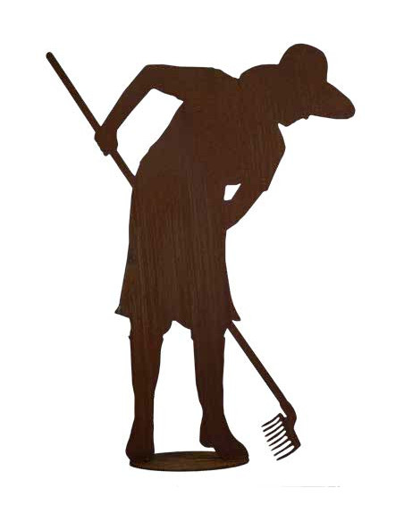 Start Gärtnerin Flora - mit Rechen - Höhe 175 cm Höhe 175 cm
mit Rohr für Steckverbindung