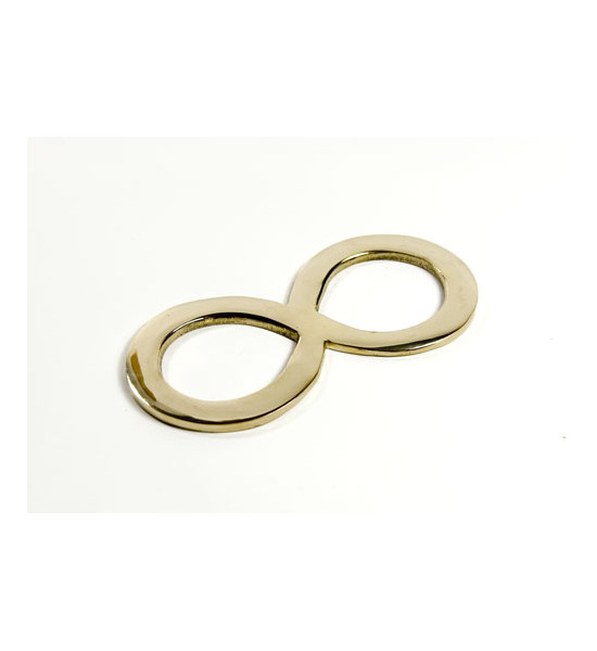 Glück Liegende Acht aus Messing - ca 10 cm - klein - Symbol Unendlichkeit Die liegende Acht ist ein Zeichen für Unendlichkeit un