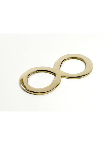 Glück Liegende Acht aus Messing - ca 10 cm - klein - Symbol Unendlichkeit Die liegende Acht ist ein Zeichen für Unendlichkeit un