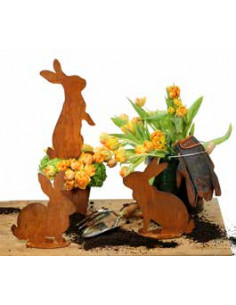 Start Hase - auf Platte - Hoch sitzender - Höhe 17 cm  2