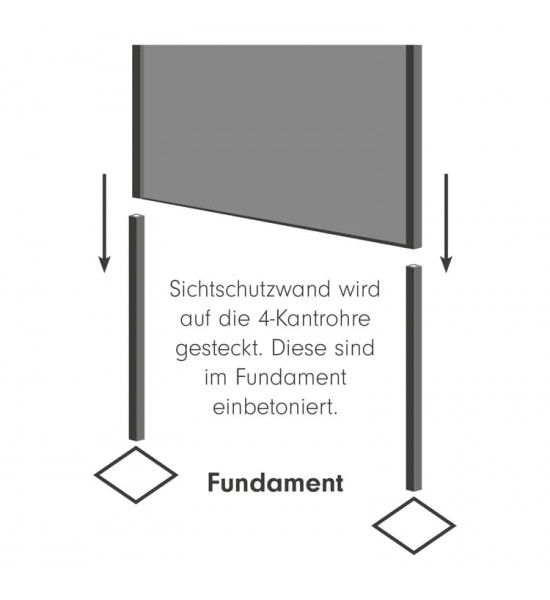 Sichtschutz 2m hoch - 200 cm Sichtschutzzaun Elemente Sichtschutzwand Pusteblume 200 cm hoch - moderne Vaiante Materialstärke: 2