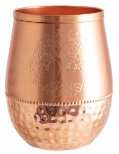 Baum des Lebens - Symbol für Hoffnung und eine glückliche Zukunft Wasser Becher aus Kupfer mit Yggdrasil - Baum des Lebens - 450