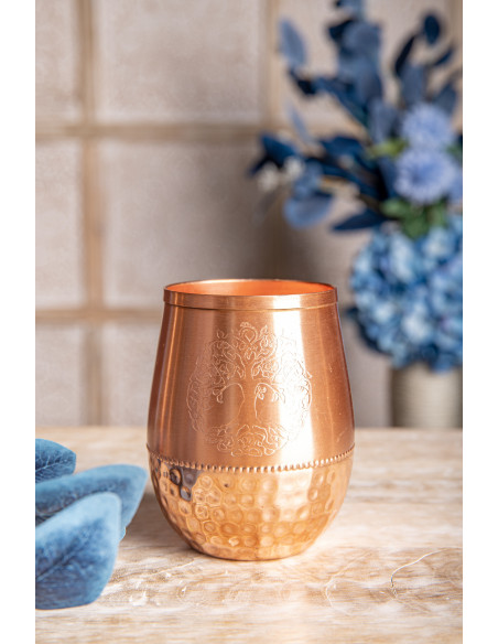 Baum des Lebens - Symbol für Hoffnung und eine glückliche Zukunft Wasser Becher aus Kupfer mit Yggdrasil - Baum des Lebens - 450 Baum des Lebens - Symbol für Hoffnung und eine glückliche Zukunft Wasser Becher aus Kupfer mit Yggdrasil - Baum des Lebens - 450