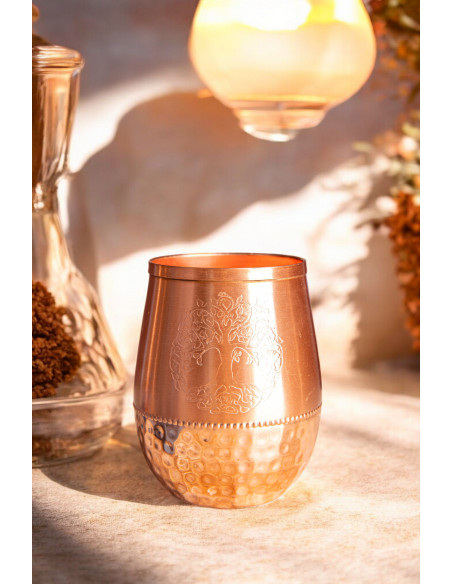 Baum des Lebens - Symbol für Hoffnung und eine glückliche Zukunft Wasser Becher aus Kupfer mit Yggdrasil - Baum des Lebens - 450 Baum des Lebens - Symbol für Hoffnung und eine glückliche Zukunft Wasser Becher aus Kupfer mit Yggdrasil - Baum des Lebens - 450