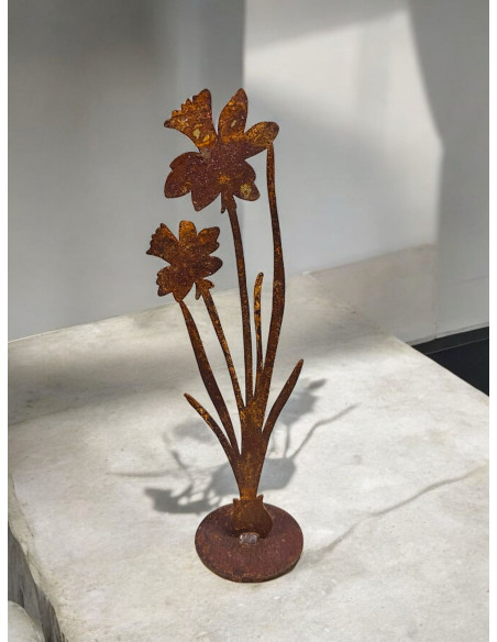 Frühlingsdeko Dekorative Narzisse aus Edelrost auf einer Standplatte - Höhe 23 cm 
Höhe 23 cm
 Frühlingsdeko Dekorative Narzisse aus Edelrost auf einer Standplatte - Höhe 23 cm 
Höhe 23 cm