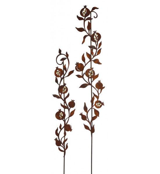 Start Gartenstecker Granatapfel Ranke mit Goldkernen - Gesamthöhe 125 cm 