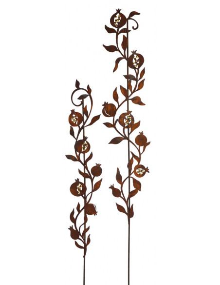 Start Gartenstecker Granatapfel Ranke mit Goldkernen - Gesamthöhe 125 cm 