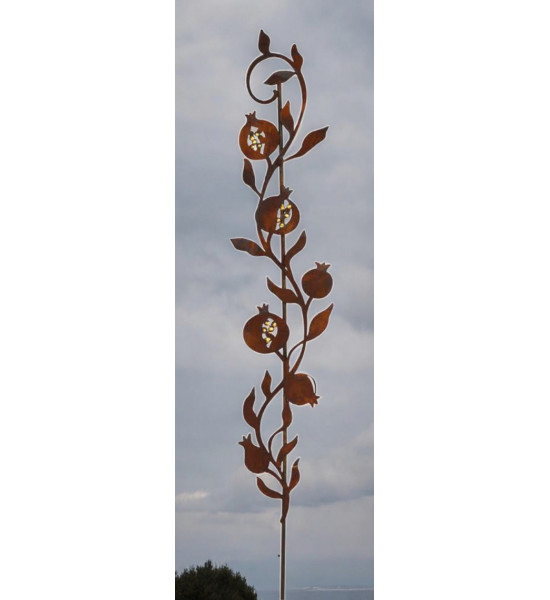 Start Gartenstecker Granatapfel Ranke mit Goldkernen - Gesamthöhe 125 cm 