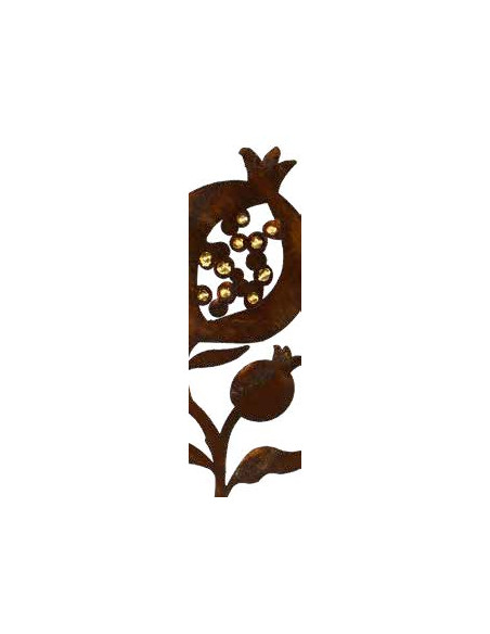 Gartenstecker Gartenstecker Granatapfel Ranke mit Goldkernen - Gesamthöhe 125 cm 
Höhe 125 cm
Die goldenen Kerne werden in ein