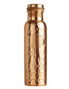 Baum des Lebens - Symbol für Hoffnung und eine glückliche Zukunft XL Trinkflasche aus Kupfer - 900 ml - mit Baum des Lebens Moti