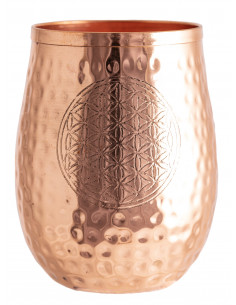Blume des Lebens Wasserbecher aus Kupfer mit Blume des Lebens - 450 ml Kupfertrinkbecher Blume des Lebens
Die Kombination eines