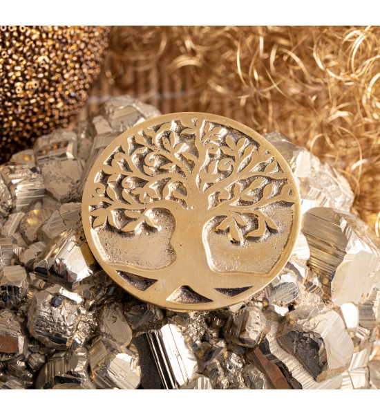 Messing Münze Yggdrasil - Baum des Lebens Ø 5,5 cm