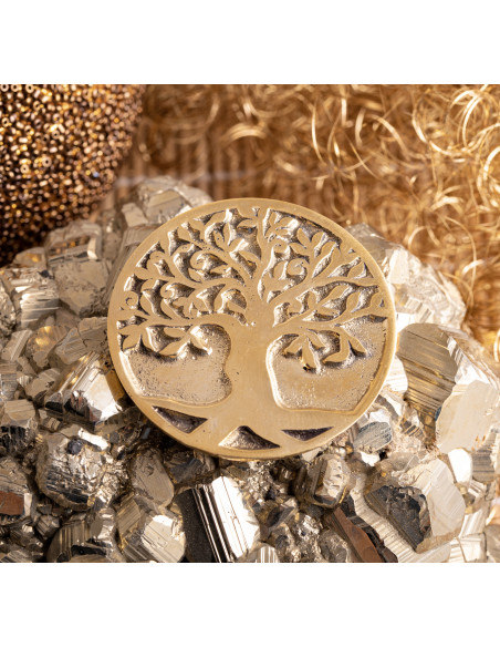 Messing Münze Yggdrasil - Baum des Lebens Ø 5,5 cm