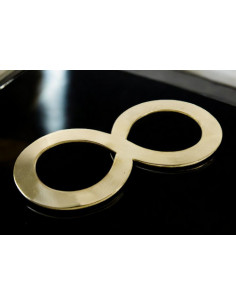 Start Liegende Acht aus Messing - Länge 22 cm - groß - Lemniskate Die liegende Acht ist ein kraftvolles Symbol, das uns an die U 2
