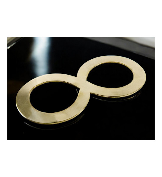 Liegende Acht aus Messing - Länge 22 cm - groß - Lemniskate Die liegende Acht ist ein kraftvolles Symbol, das uns an die U