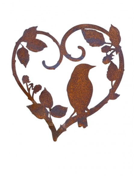 Herzige Dinge - Edelrost Dekoherzen Vogel im Brombeerherz - zum Hängen - Höhe 21 cm 
Höhe - 21 cm
Breite - 19 cm Herzige Dinge - Edelrost Dekoherzen Vogel im Brombeerherz - zum Hängen - Höhe 21 cm 
Höhe - 21 cm
Breite - 19 cm