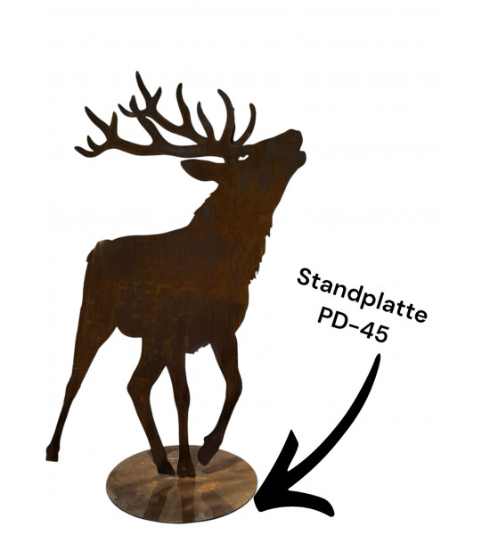 rostige Deko Hirsche und Rehe XL Deko Hirsch - Röhrend - Doppeltes Geweih - 120 cm hoch - mit Steckverbindung 
Der Hirsch hat o