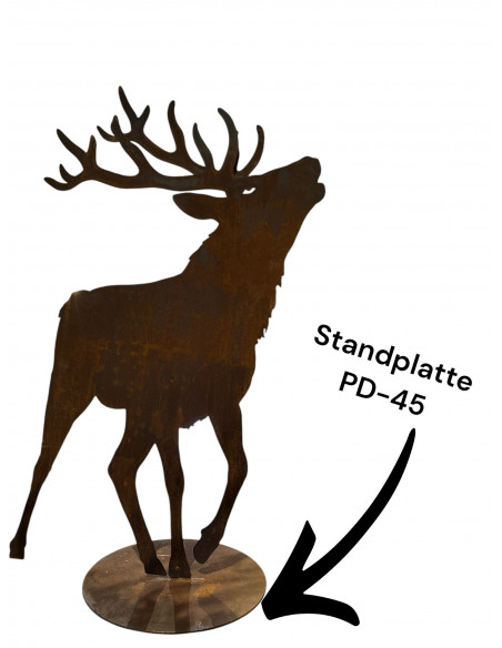 rostige Deko Hirsche und Rehe XL Deko Hirsch - Röhrend - Doppeltes Geweih - 120 cm hoch - mit Steckverbindung 
Der Hirsch hat o