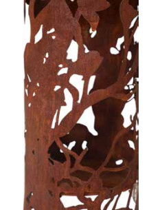 Blätter und Zweige Rostsäule als Windlichtsäule - Canopy Blätterdach - mit 4 Böden - Rund - Höhe 144 cm 
mit 4 Böden
rund, mit 2