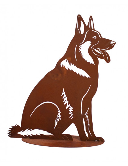 Deko Hunde Edelrost Dekofigur Schäferhund - Max - 60 cm hoch Diese Edelrost-Dekofigur bringt rustikalen Charme in deinen Garten!